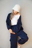 サテンブルゾン Navy