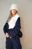 サテンブルゾン Navy