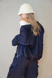 サテンブルゾン Navy