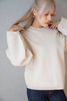 12G編地切り替えニットプルオーバー Ivory