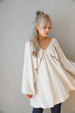 ギャザーＶチュニック Beige