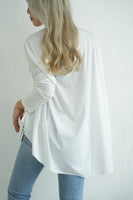 テールカットオーバーロングTシャツ OffWhite