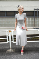 ハーフスリーブカットワンピース Gray