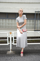 ハーフスリーブカットワンピース Gray