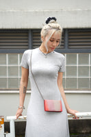 ハーフスリーブカットワンピース Gray