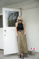 ベルト付きカーゴスカート Khaki