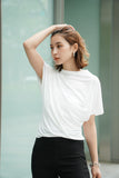 アシンメトリードレーププルオーバー White