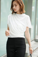 アシンメトリードレーププルオーバー White