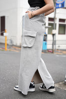 カーゴロングスカート　グレー