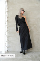 ワンショルニットプルオーバー Black
