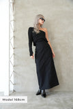 ワンショルニットプルオーバー Black
