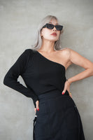 ワンショルニットプルオーバー Black
