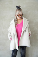 シャギータックミドルシングルコート Ivory
