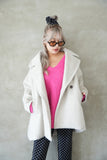 シャギータックミドルシングルコート Ivory