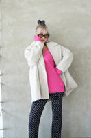 シャギータックミドルシングルコート Ivory