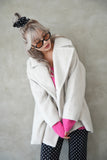 シャギータックミドルシングルコート Ivory