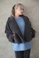 テディボアショートジャケット CharcoalGray