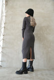 ハーフジップニットワンピース CharcoalGray
