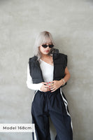 中綿フロップドベスト Black