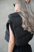 中綿フロップドベスト Black