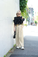 フリルドッキングビスチェTOPS　BLACK