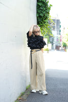 フリルドッキングビスチェTOPS　BLACK