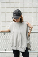オーバーサイズノースリーブパーカー Gray