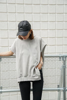 オーバーサイズノースリーブパーカー Gray