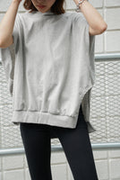 オーバーサイズノースリーブパーカー Gray