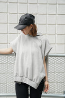 オーバーサイズノースリーブパーカー Gray
