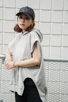 オーバーサイズノースリーブパーカー Gray