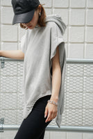 オーバーサイズノースリーブパーカー Gray