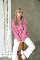 3Gシャギー天竺プルオーバー Pink