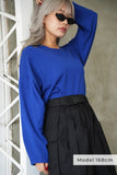 アンゴラタッチニットアンサンブル Blue