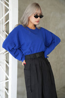 アンゴラタッチニットアンサンブル Blue