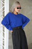 アンゴラタッチニットアンサンブル Blue