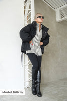 ワッシャー中綿ジャケット Black