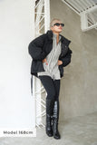 ワッシャー中綿ジャケット Black
