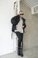 ワッシャー中綿ジャケット Black