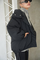 ワッシャー中綿ジャケット Black
