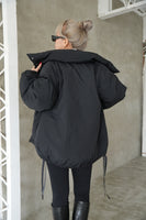 ワッシャー中綿ジャケット Black