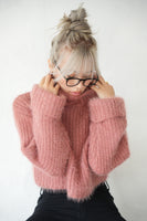 モヘアタートルプルオーバー Pink