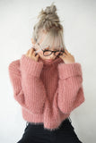 モヘアタートルプルオーバー Pink