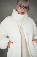 ワッシャー中綿ジャケット White