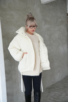 ワッシャー中綿ジャケット White