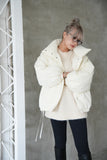 ワッシャー中綿ジャケット White