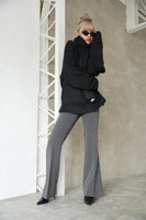 センタープレスフレアパンツ	CharcoalGray