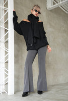 センタープレスフレアパンツ	CharcoalGray