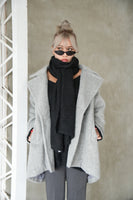 シャギータックミドルシングルコート Gray