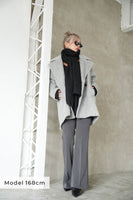 シャギータックミドルシングルコート Gray